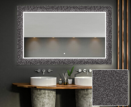 Podświetlane lustro dekoracyjne LED do łazienki - Dotts