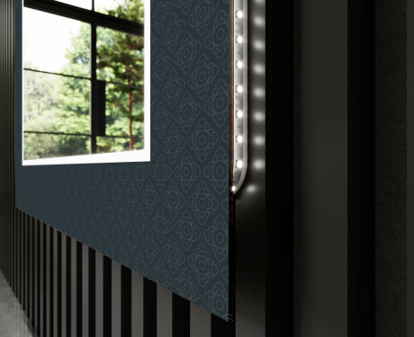 Podświetlane lustro dekoracyjne LED do łazienki - Elegant #11