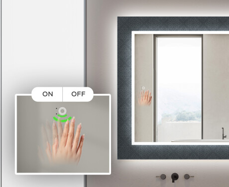 Podświetlane lustro dekoracyjne LED do łazienki - Elegant #5