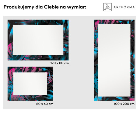 Podświetlane lustro dekoracyjne LED do łazienki - Fluo Tropic #2