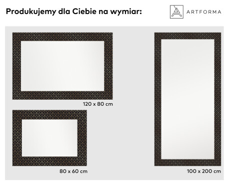 Podświetlane lustro dekoracyjne LED do łazienki - Golden Lines #2