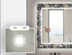 Podświetlane lustro dekoracyjne prostokątne LED do łazienki - Goldy Palm #4