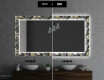 Podświetlane lustro dekoracyjne prostokątne LED do łazienki - Goldy Palm #7