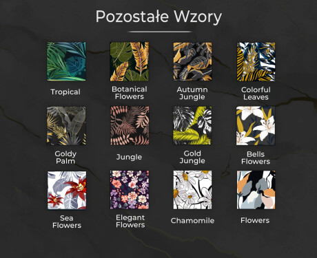 Podświetlane lustro dekoracyjne LED do łazienki - Goldy Palm #8