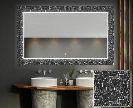 Podświetlane lustro dekoracyjne LED do łazienki - Gothic #1
