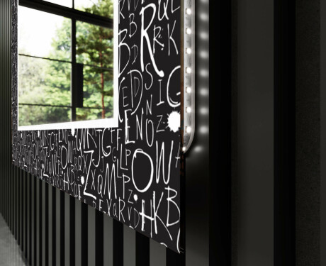 Podświetlane lustro dekoracyjne LED do łazienki - Gothic #11