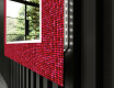 Podświetlane lustro dekoracyjne do łazienki - Red Mosaic #11