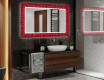 Podświetlane lustro dekoracyjne do łazienki - Red Mosaic #2