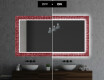 Podświetlane lustro dekoracyjne do łazienki - Red Mosaic #7