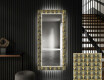 Podświetlane lustro dekoracyjne LED do przedpokoju - Art Deco