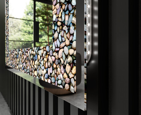Podświetlane lustro dekoracyjne LED - Natural Stones #3