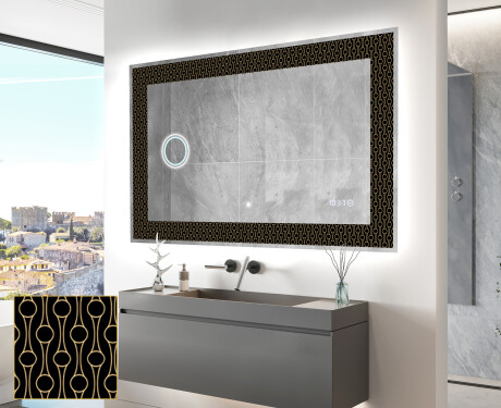 Podświetlane lustro dekoracyjne LED - Nordic Charm