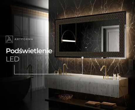Podświetlane lustro dekoracyjne LED - Nordic Charm #9