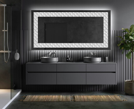 Podświetlane lustro dekoracyjne LED - Marble Uplift #5