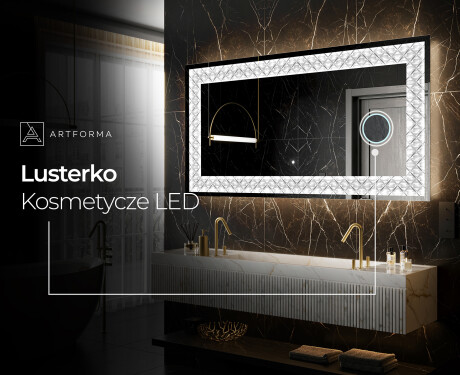 Podświetlane lustro dekoracyjne LED - Marble Uplift #9