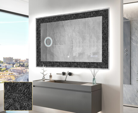 Podświetlane lustro dekoracyjne LED - Dark Elegance