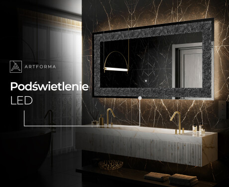 Podświetlane lustro dekoracyjne LED - Dark Elegance #6