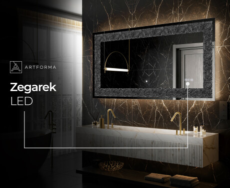 Podświetlane lustro dekoracyjne LED - Dark Elegance #8