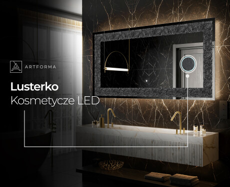 Podświetlane lustro dekoracyjne LED - Dark Elegance #9