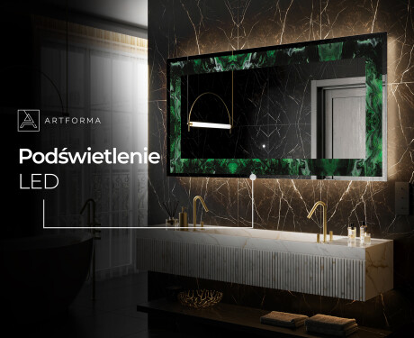 Podświetlane lustro dekoracyjne LED - Malachite Magic #6
