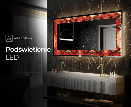 Podświetlane lustro dekoracyjne LED - Fiery Reflections #6