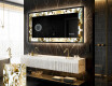 Podświetlane lustro dekoracyjne LED - Golden Streaks
