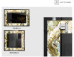 Podświetlane lustro dekoracyjne LED - Golden Streaks #2