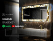 Podświetlane lustro dekoracyjne LED - Golden Streaks #7