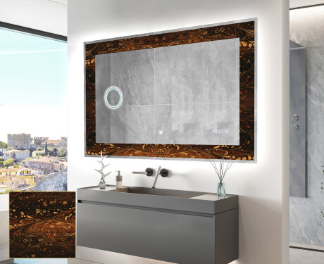 Podświetlane lustro dekoracyjne LED - Amber Shell