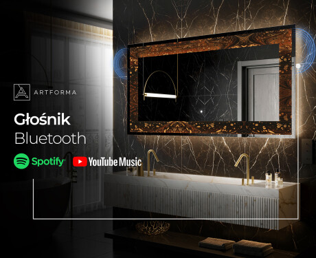 Podświetlane lustro dekoracyjne LED - Amber Shell #7