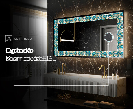 Podświetlane lustro dekoracyjne LED - Floral Elevations #6