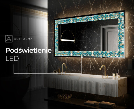 Podświetlane lustro dekoracyjne LED - Floral Elevations #7