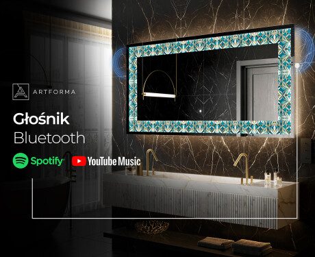 Podświetlane lustro dekoracyjne LED - Floral Elevations #9