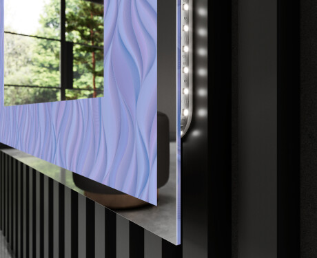 Podświetlane lustro dekoracyjne LED - Colorful Ruffles #3