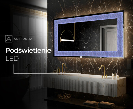 Podświetlane lustro dekoracyjne LED - Colorful Ruffles #7