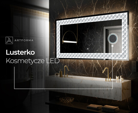 Podświetlane lustro dekoracyjne LED - Inspiring Lines #6