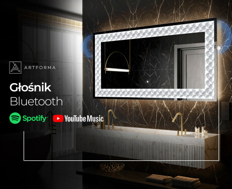 Podświetlane lustro dekoracyjne LED - Inspiring Lines #9