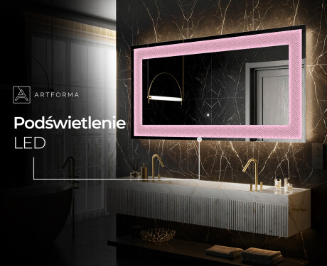 Podświetlane lustro dekoracyjne LED - Experimental Compositions #7