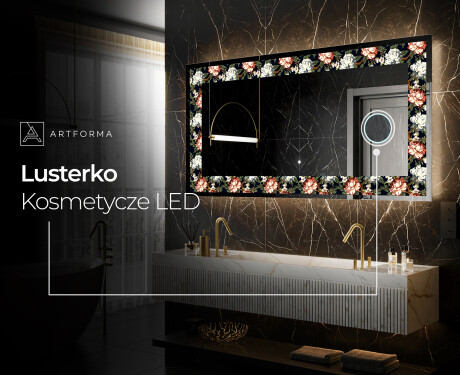 Podświetlane lustro dekoracyjne LED - Plant Rhythms #9