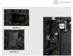 Podświetlane lustro dekoracyjne LED - Vintage Leaves #2