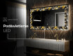 Podświetlane lustro dekoracyjne LED - Floral Symmetries #8