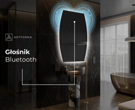 Lustro LED nieregularne z oświetleniem na ścianę M221 #5