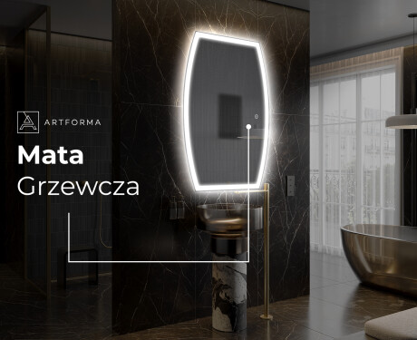 Lustro asymetryczne łazienkowe podświetlane LED M222 #8