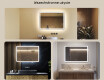 Zaokrąglane Lustro Łazienkowe Podświetlane 100x70cm  z Dual color, Włącznik dotykowy, Mata grzewcza, Głośnik bluetooth - L141 #2