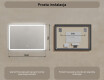 Zaokrąglane Lustro Łazienkowe Podświetlane 100x70cm  z Dual color, Włącznik dotykowy, Mata grzewcza, Głośnik bluetooth - L141 #8