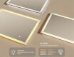 Prostokątne lustro do łazienki podświetlane LED 100x70cm z Dual color, Włącznik dotykowy #3