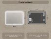 Prostokątne lustro do łazienki podświetlane LED 100x70cm z Dual color, Włącznik dotykowy #7