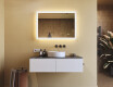 Prostokątne lustro do łazienki podświetlane LED 100x70cm z Dual color, Włącznik dotykowy #8