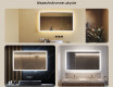 Lustro łazienkowe prostokątne z oświetleniem LED 120x70cm z Dual color, Włącznik dotykowy #2