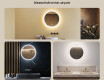 Lustra okrągłe z oświetleniem LED do łazienki 60cm z Dual color, Włącznik dotykowy, Mata grzewcza #2
